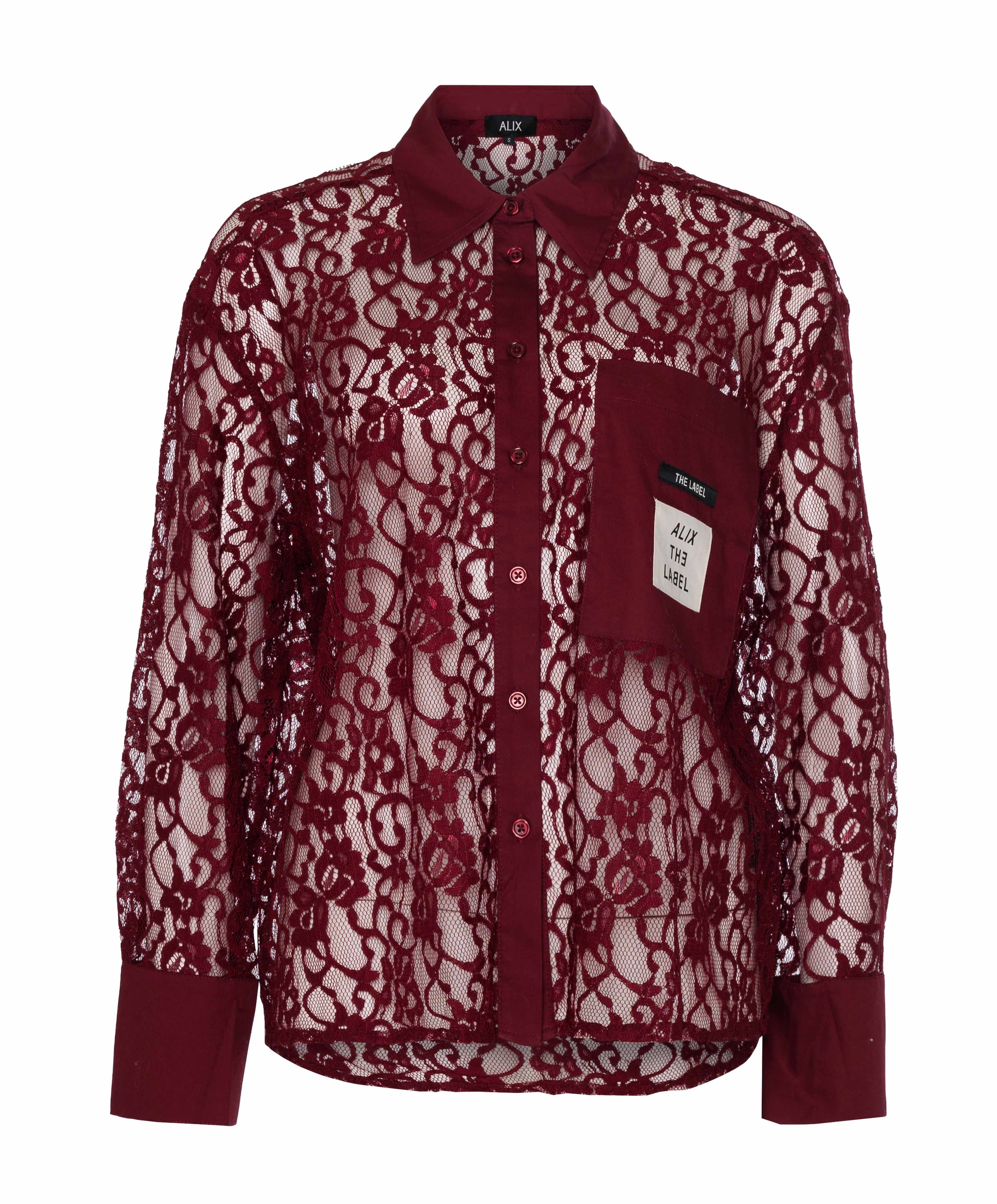 Dames blouse bordeaux