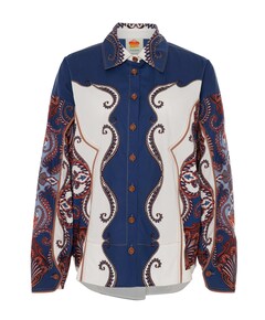Dames blouse blauw
