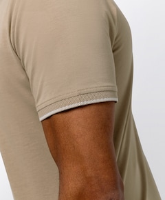 Heren polo beige