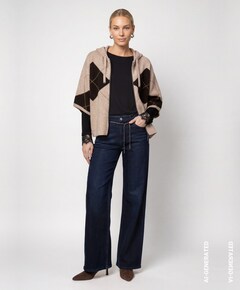 Dames vest beige