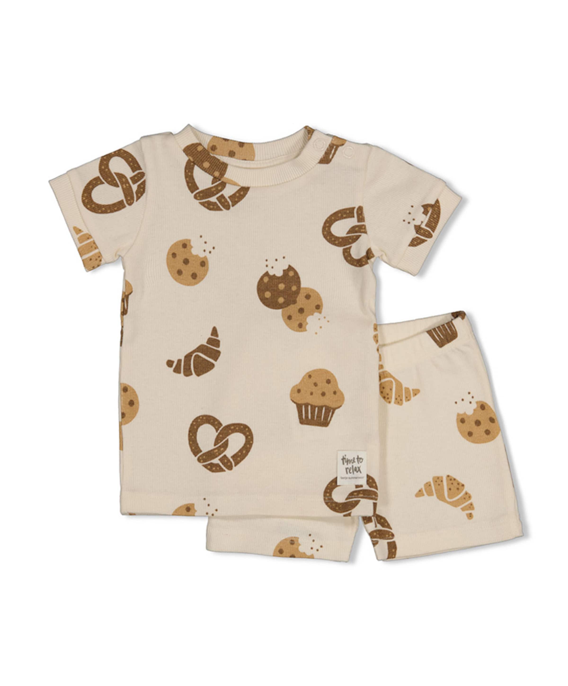 Jongens pyjamaset ecru