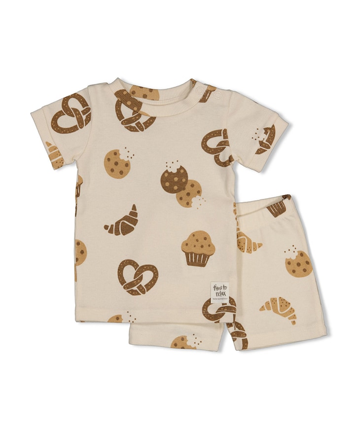 Jongens pyjamaset ecru