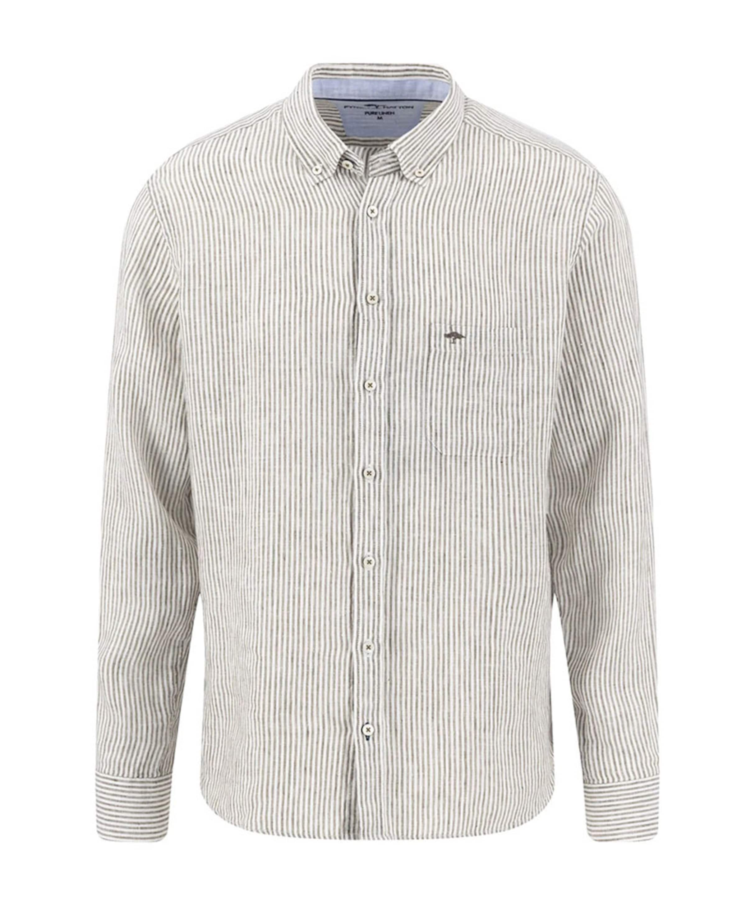 Heren overhemd lange mouw groen