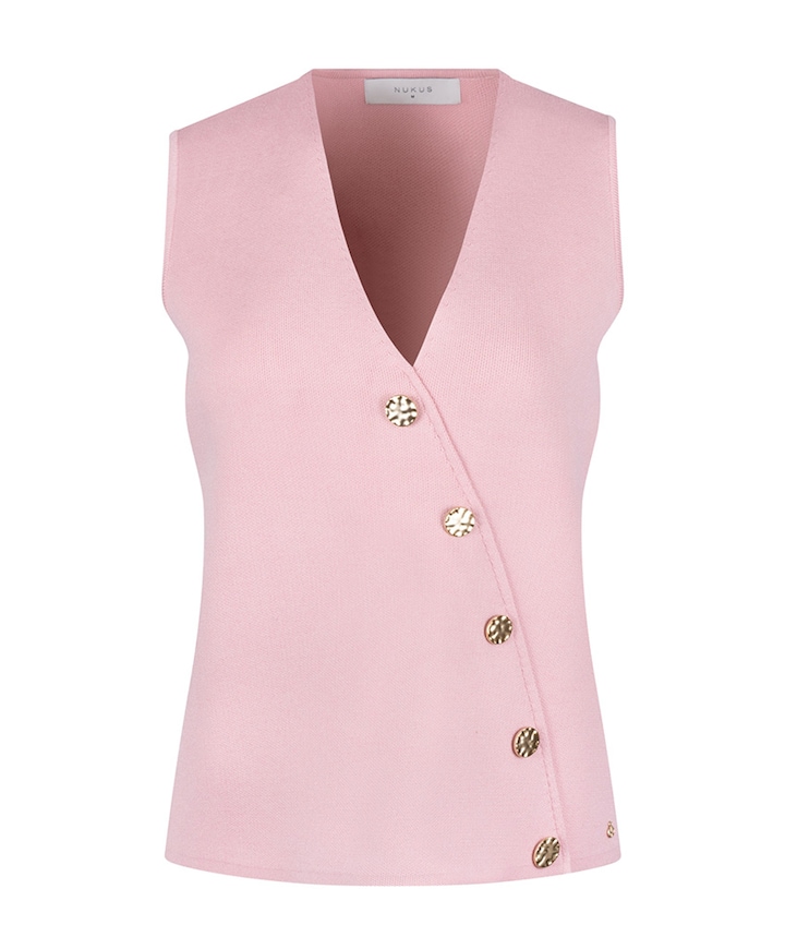 Dames gilet roze