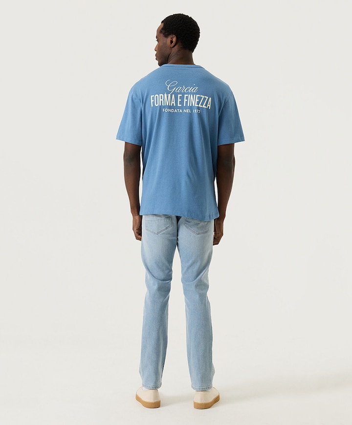 Heren T-shirt blauw