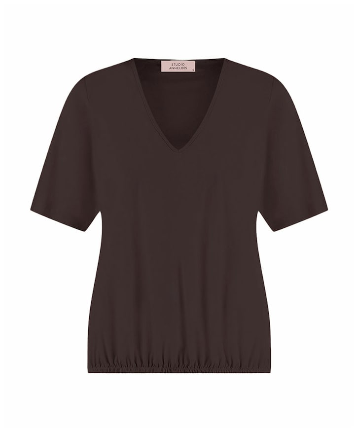 Dames t-shirt bruin