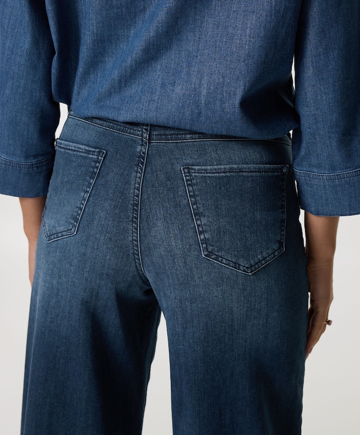 LIVA BELT dames jeans blauw