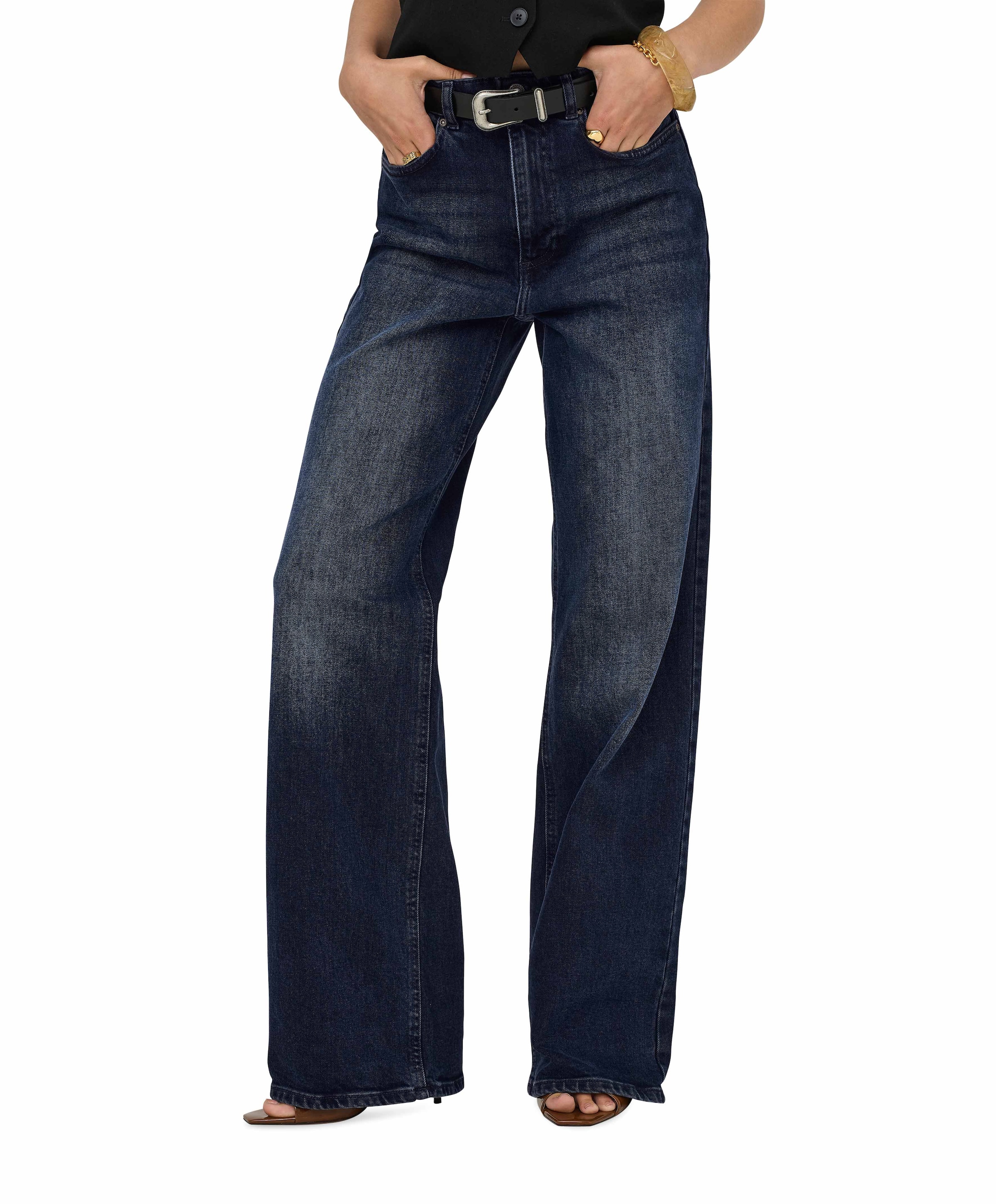 ONLJUICY HW WIDE jeans blauw