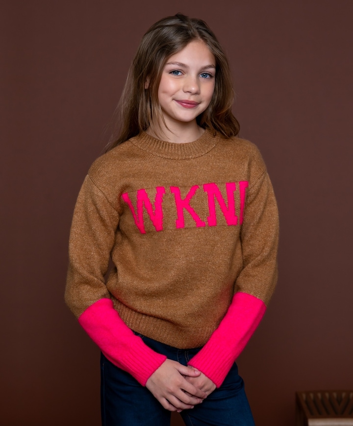 Meisjes trui beige