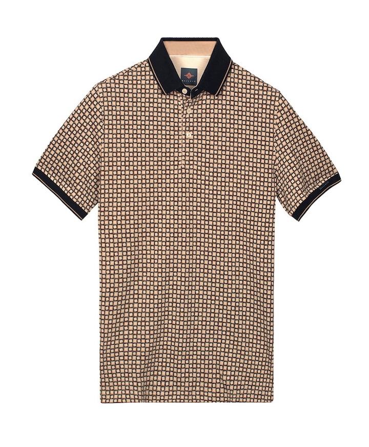 Heren polo beige
