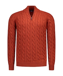 Heren trui met rits rood