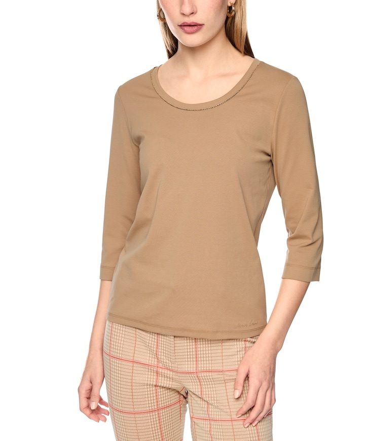 Dames longsleeve beige
