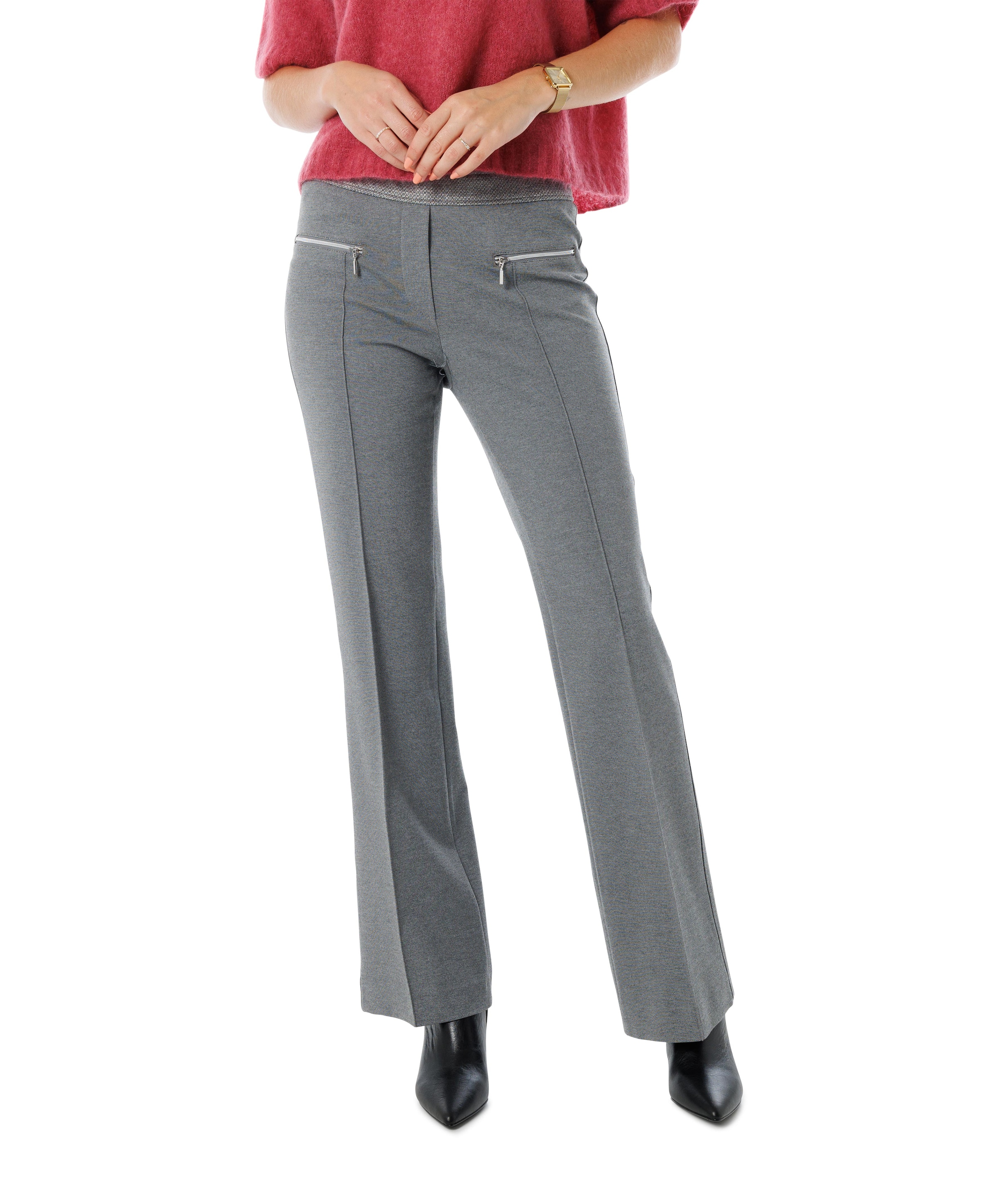 Bootcut Slim broek grijs