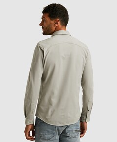 Heren overhemd lange mouw grijs