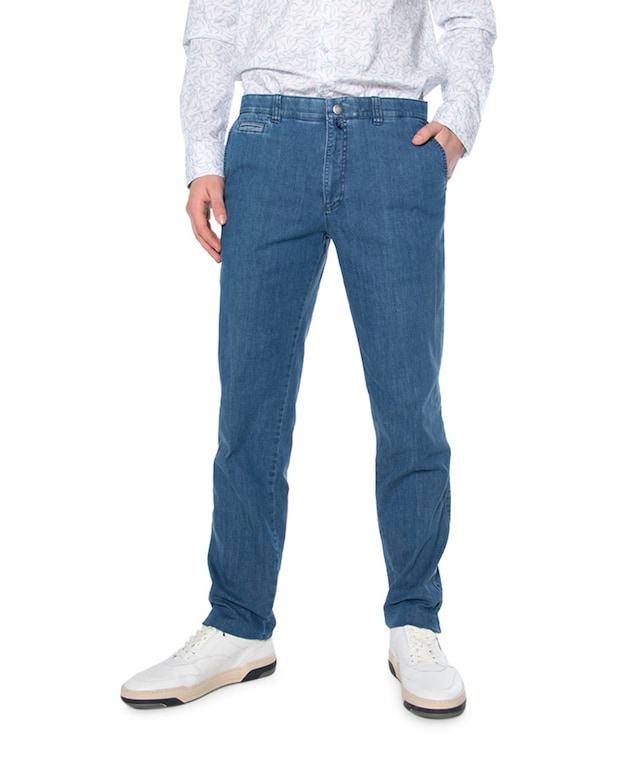 Modern Chino Basic Jeans blauw
