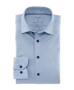 Heren overhemd lange mouw blauw