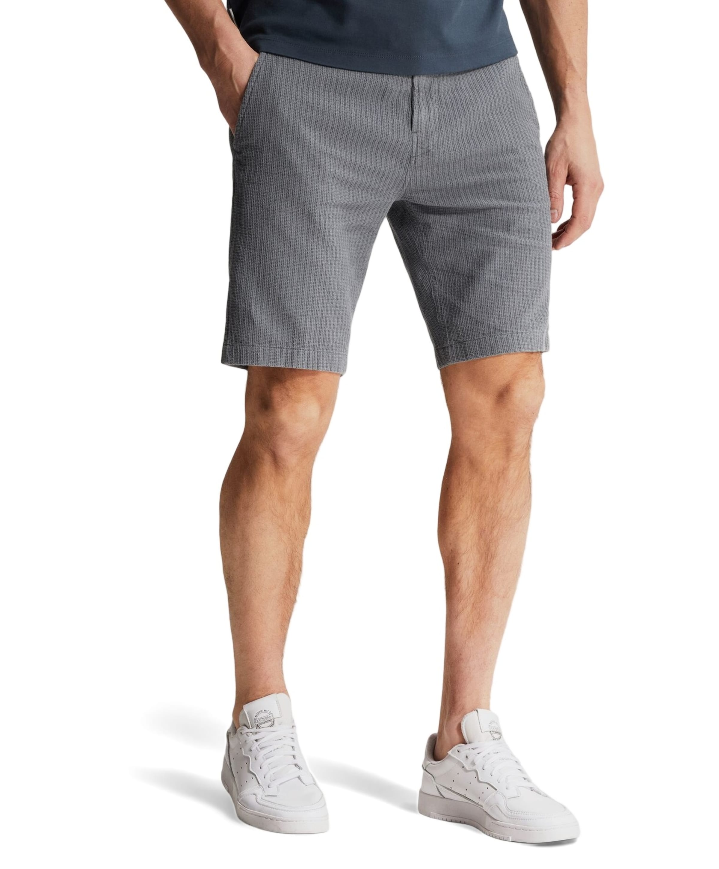 CHINO SHORTS STRUCTURE heren korte broek grijs