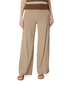 Mara Wide Leg dames broek beige