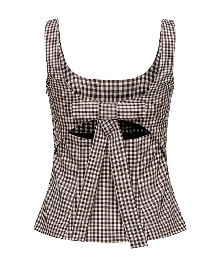 Dames top bruin