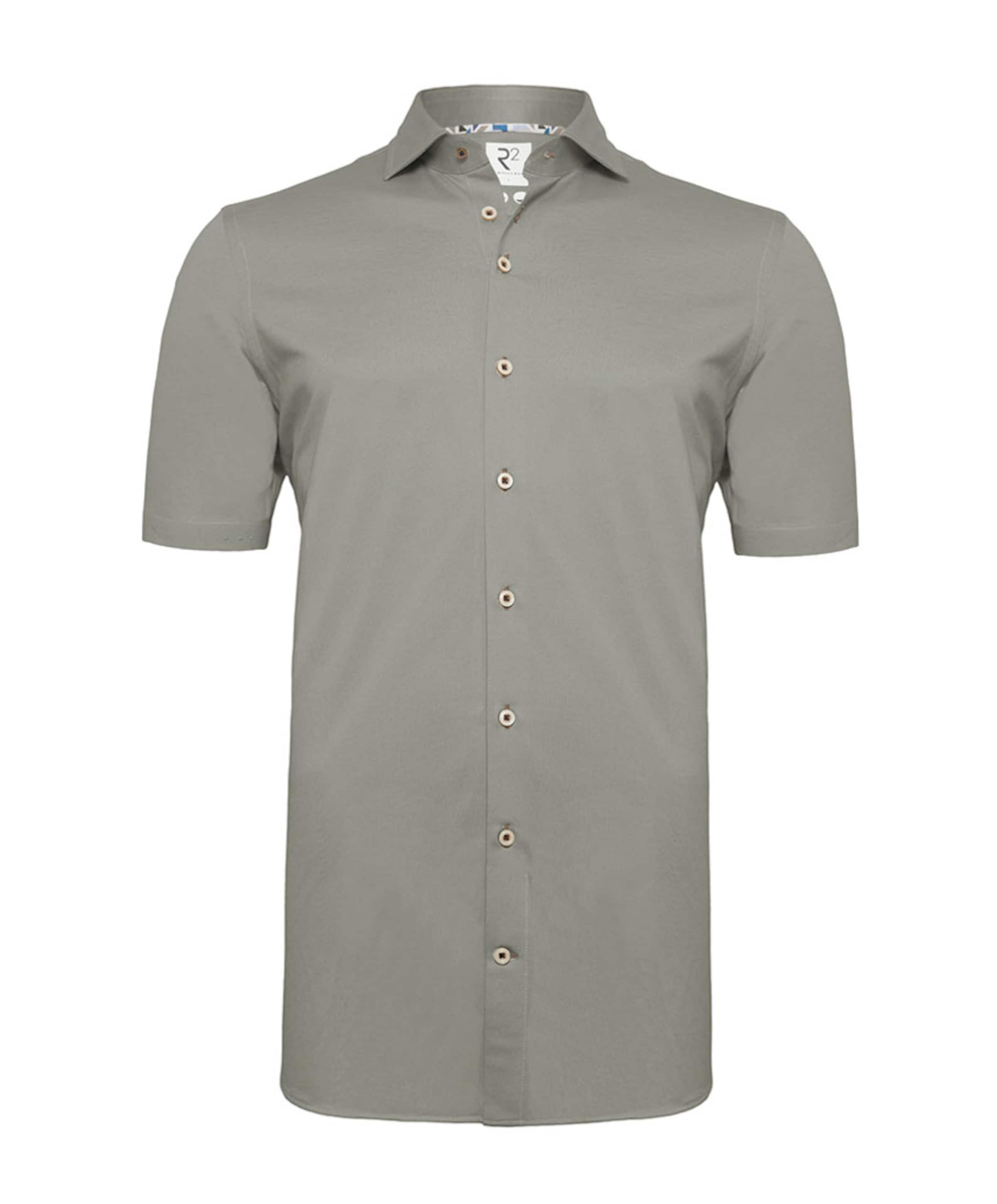 Heren overhemd korte mouw groen