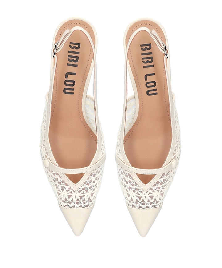 dames slingbacks ecru