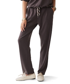 Tapered scuba pinstripe broek dames broek bruin