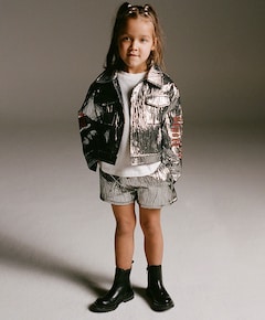 Meisjes blazer zilver