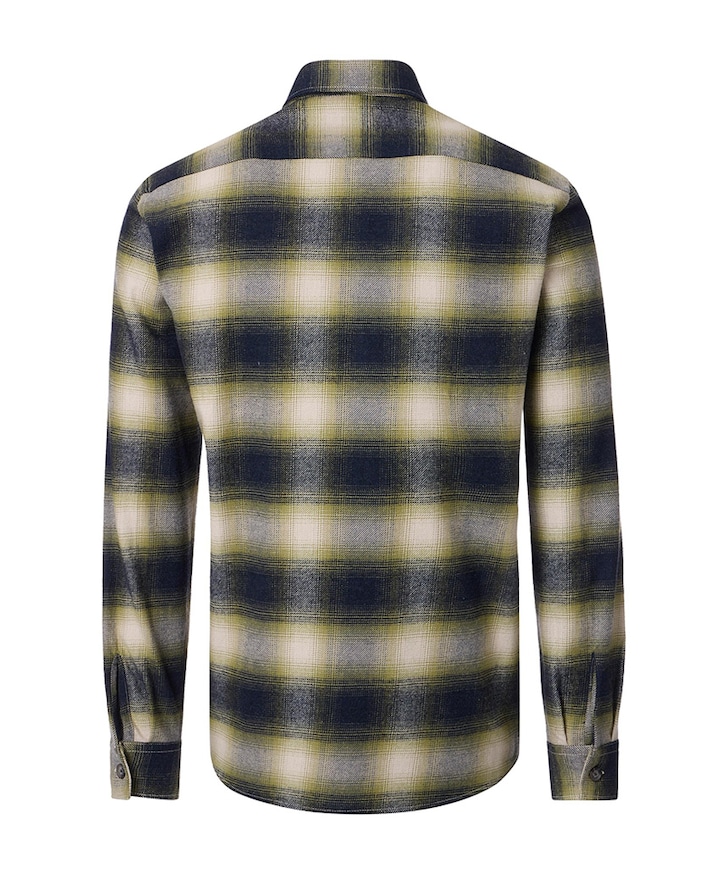 Heren overhemd lange mouw groen