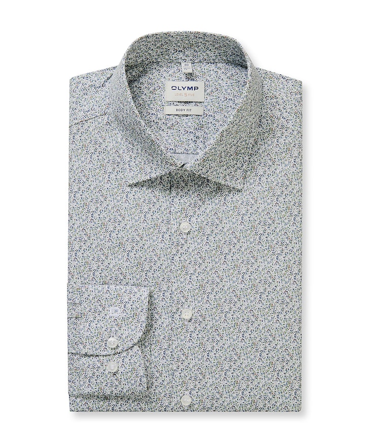 Heren overhemd extra lange mouw groen