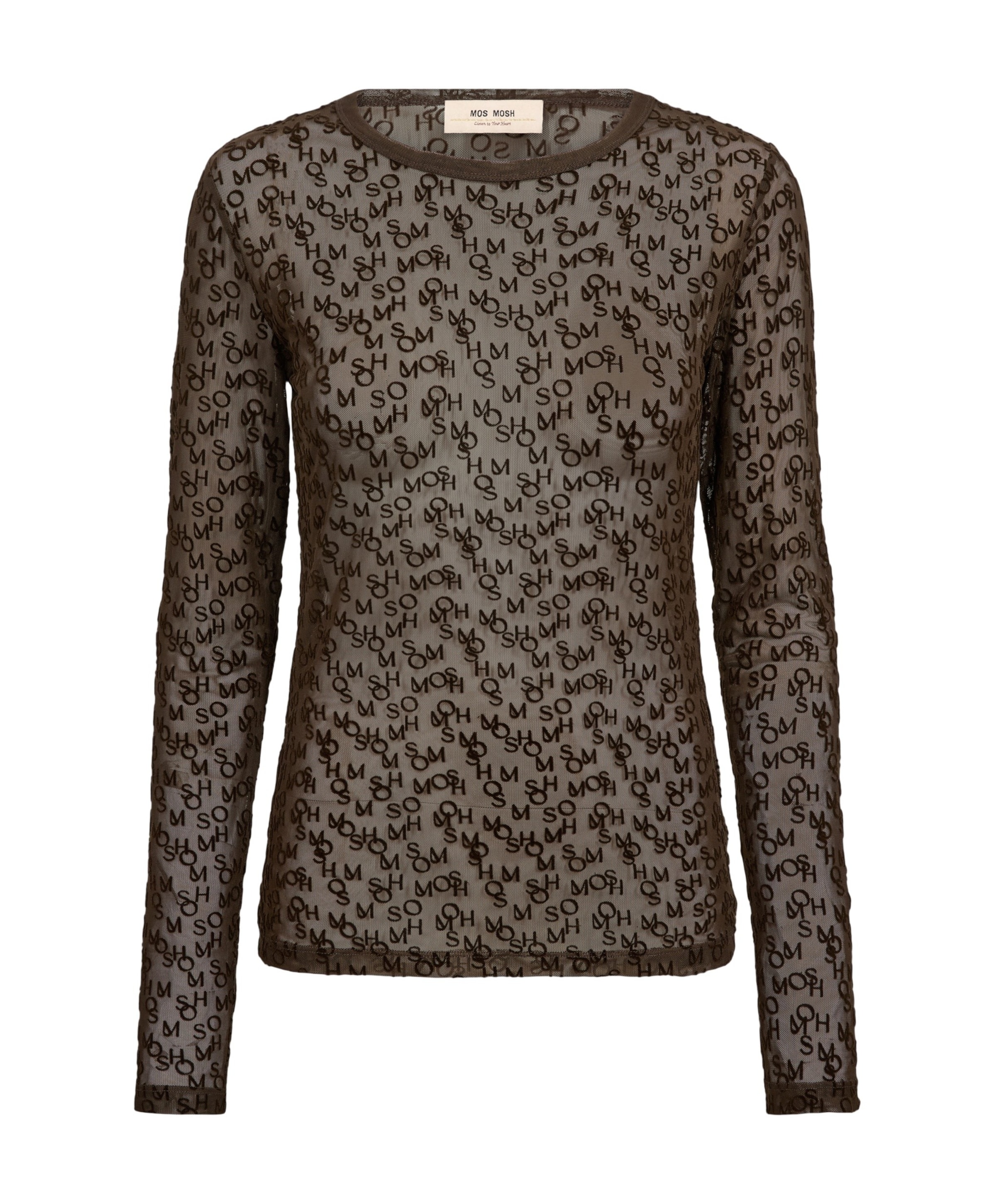 Dames top bruin