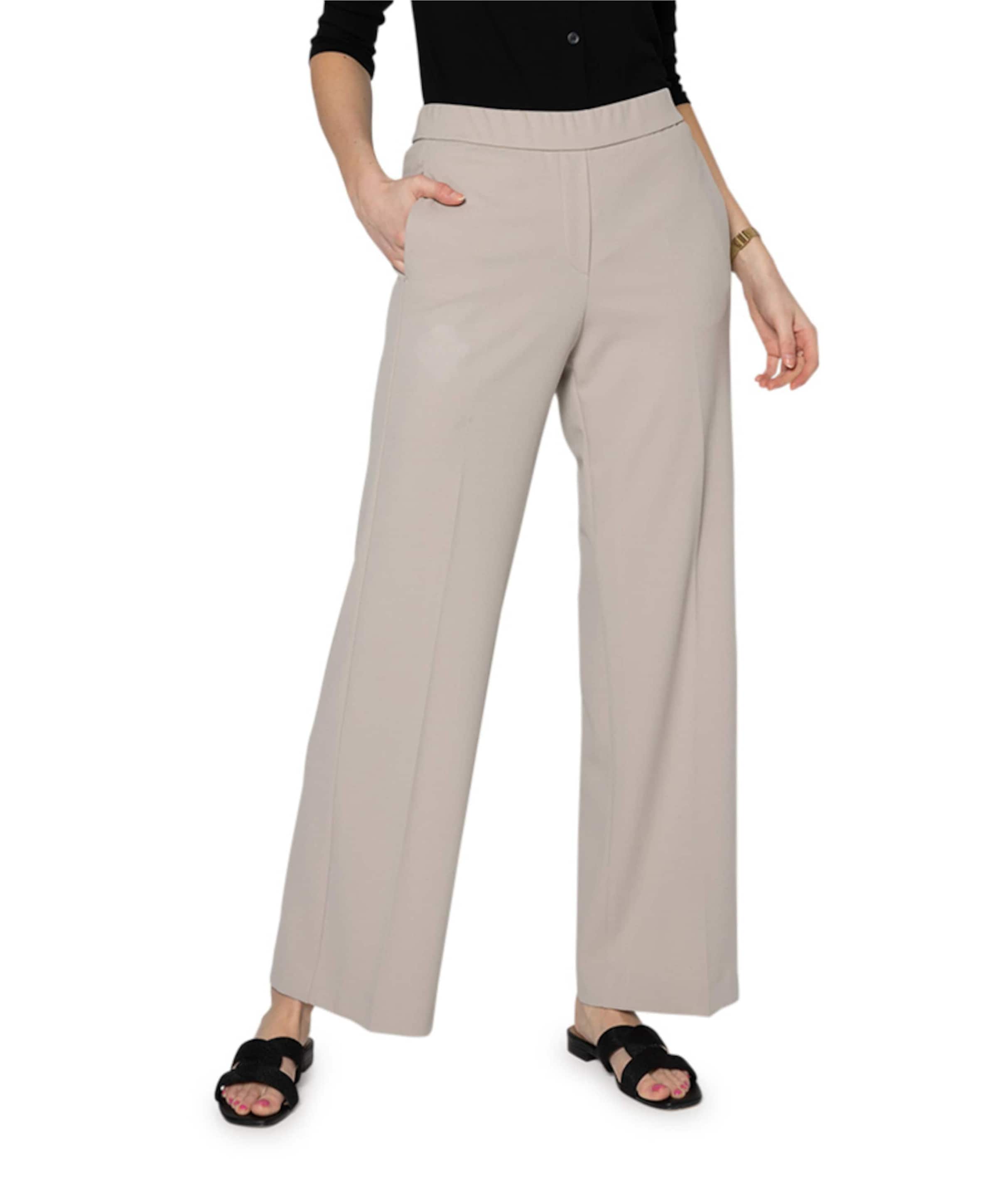 Wide leg Feminine broek beige