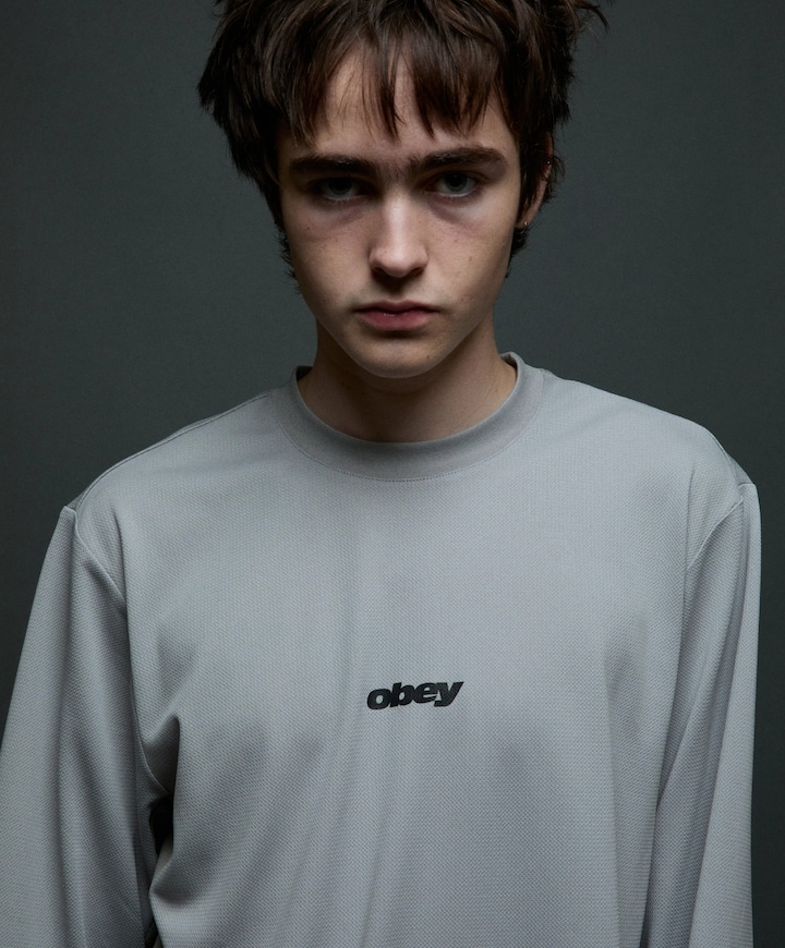 Heren longsleeve grijs