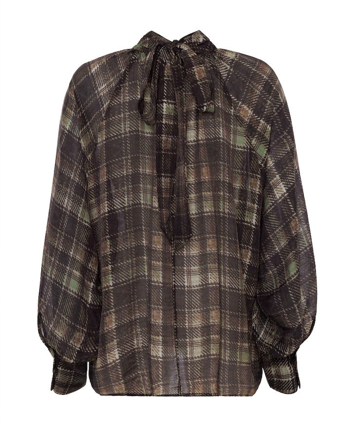 Dames blouse bruin