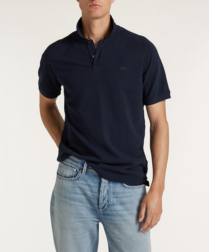 Heren polo blauw