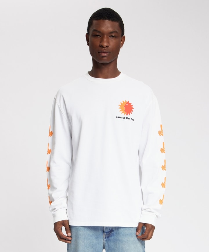 Heren longsleeve wit
