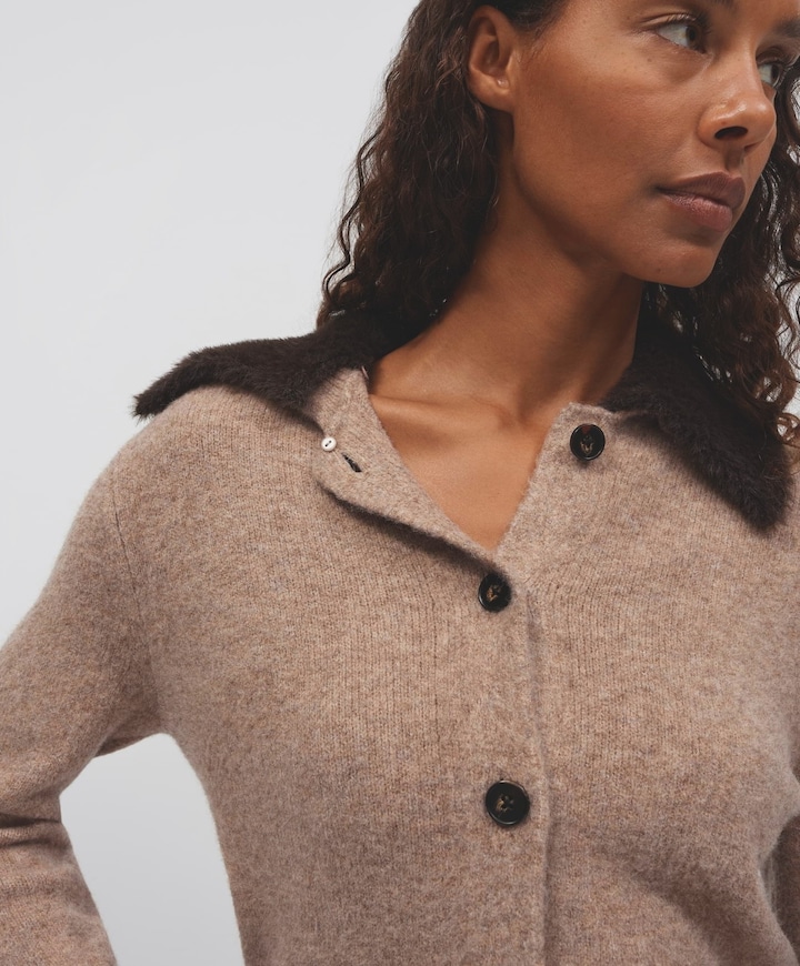 Dames vest beige