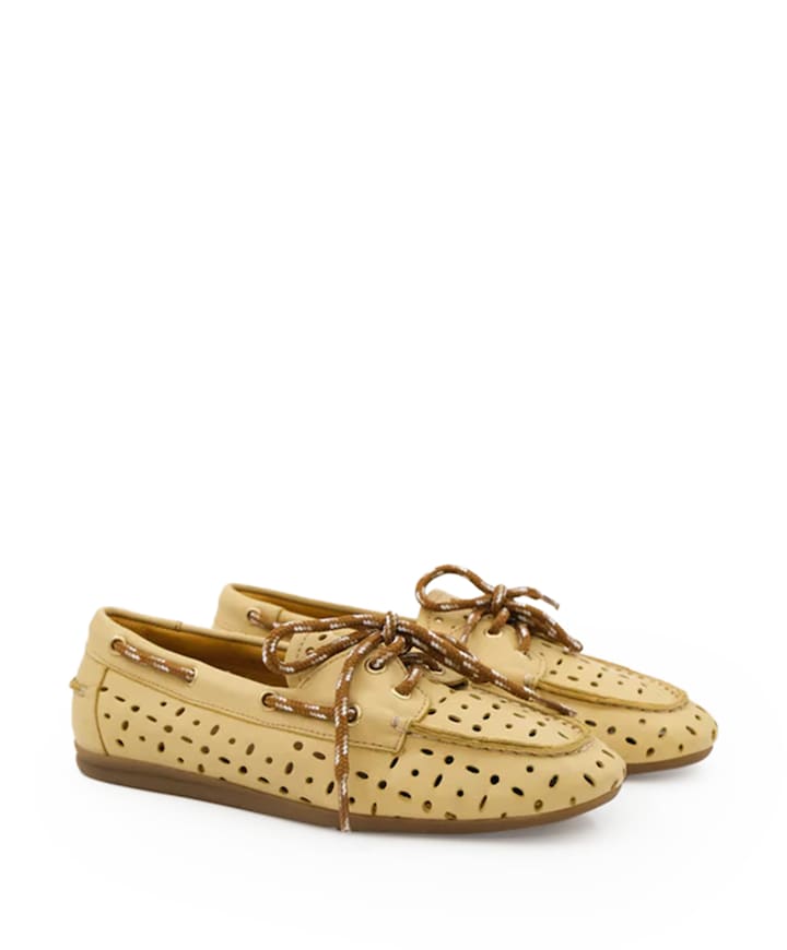 dames loafers geel