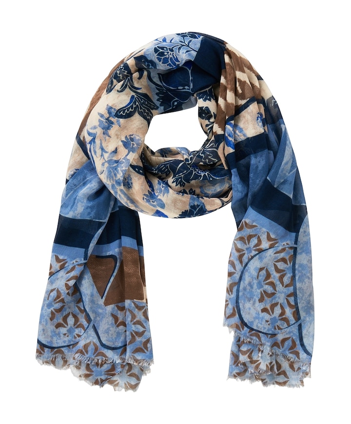 Dames sjaal blauw