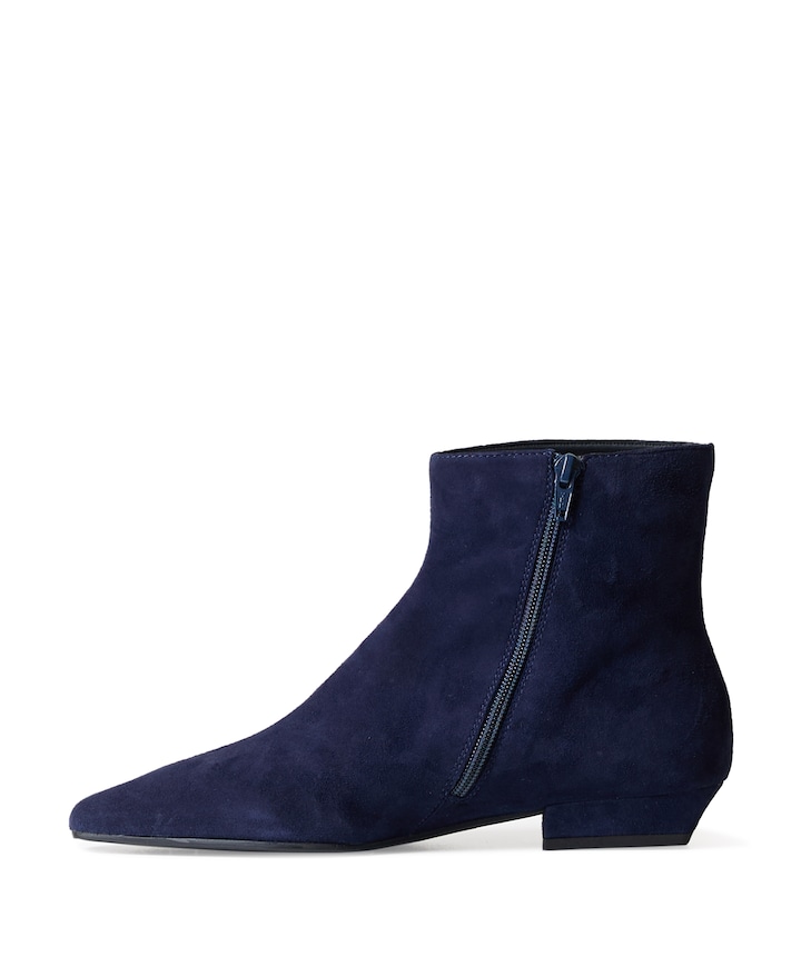 dames enkellaarzen blauw