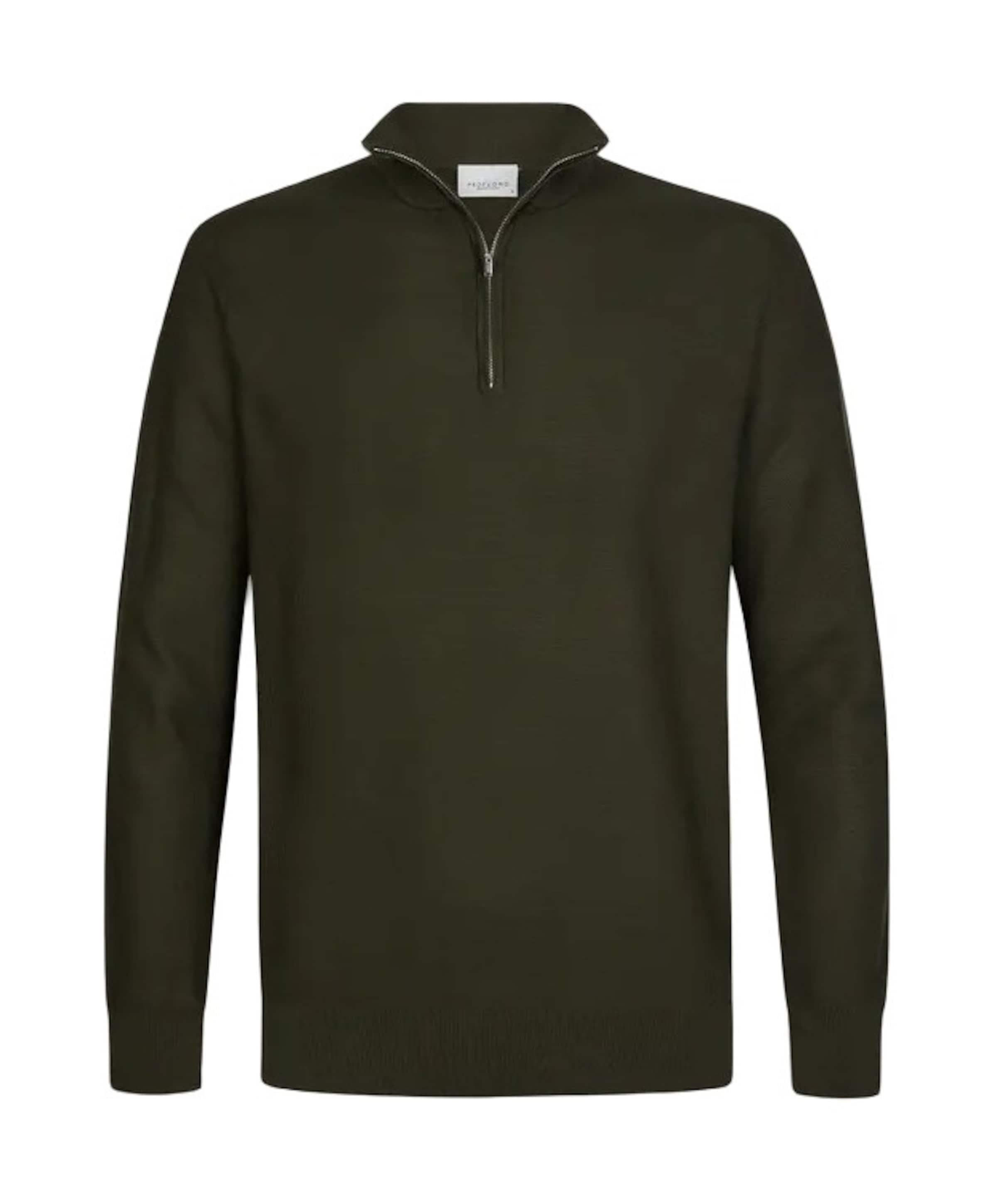 Heren trui met rits groen