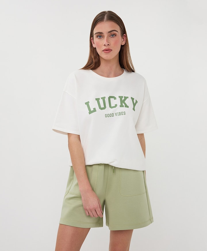 Dames T-shirt ecru