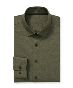 Heren overhemd lange mouw groen