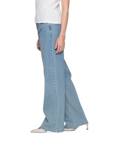 Stripe lurex dames jeans blauw