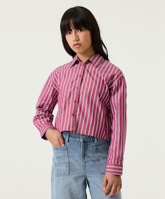 Meisjes blouse lange mouw roze