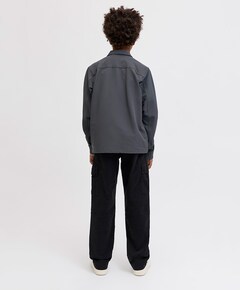 Jongens overhemd lange mouw grijs