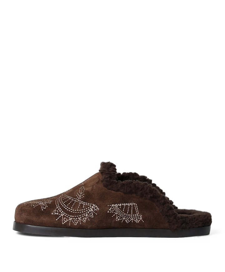 Mule Bohemian dames clogs bruin