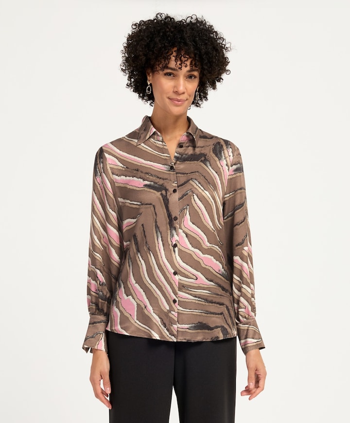 Dames blouse bruin