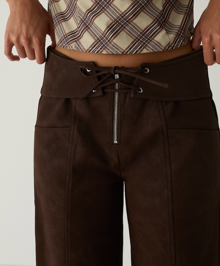 SELAH DARK BROWN dames broek bruin