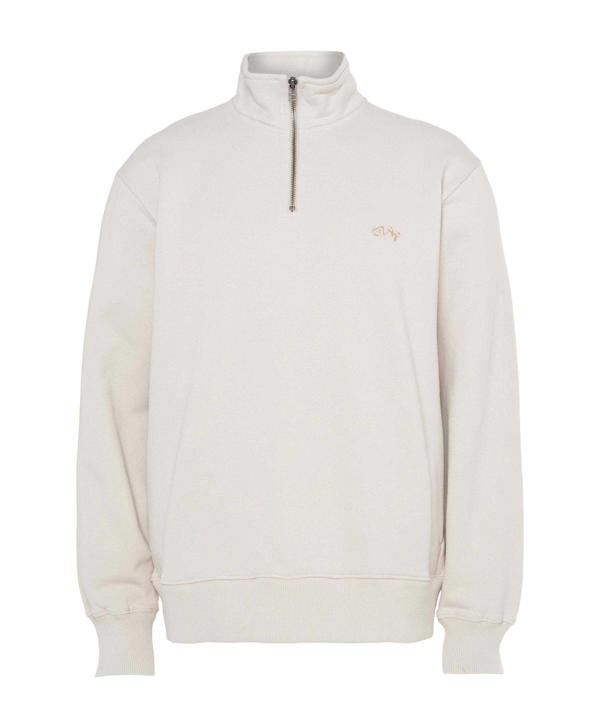 Sweater met rits ecru