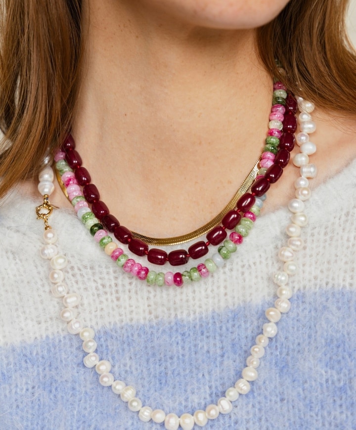 Dames ketting bordeaux